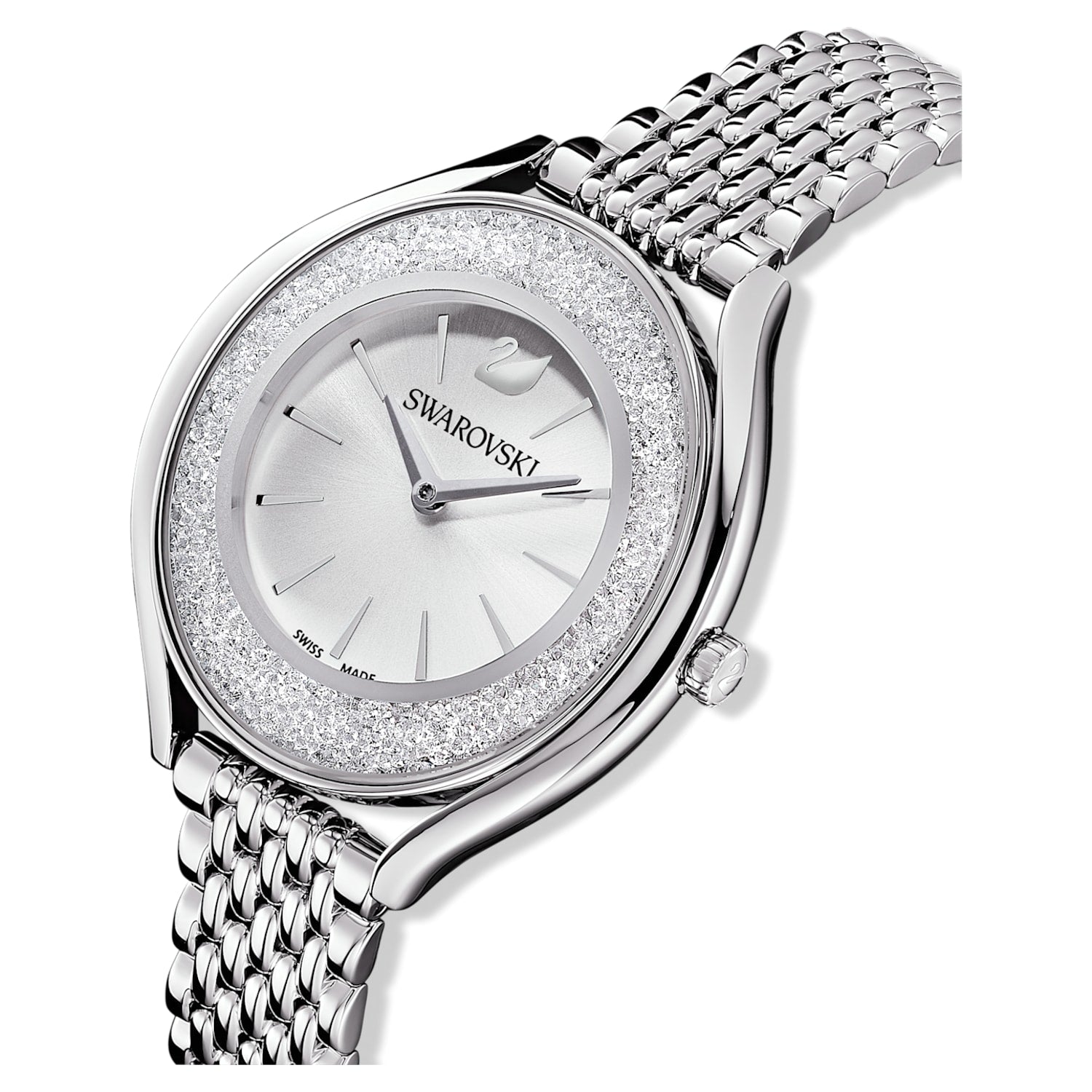 Swarovski Crystalline Aura Silver Dial Silver Steel Strap Watch for Women - 5519462 Watches Swarovski   