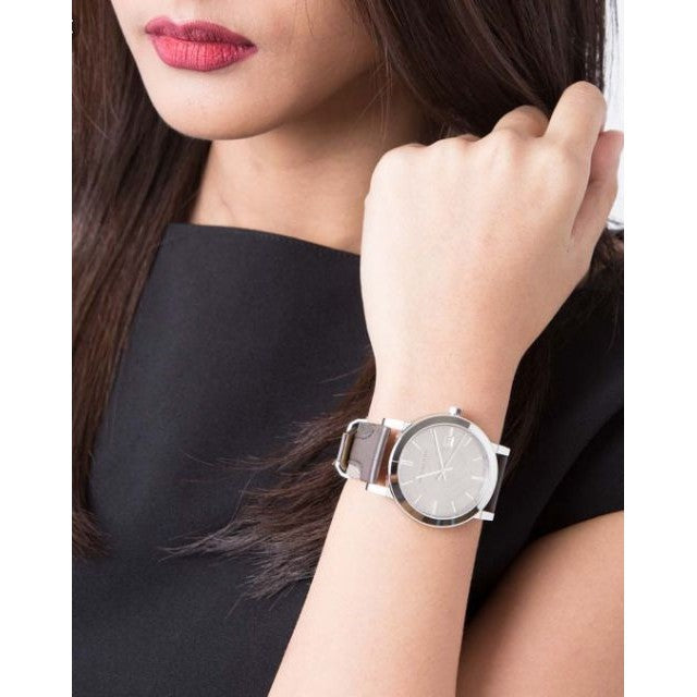 Burberry The City Grey Dial Leather Strap Watch for Men - BU9020 Watches Burberry   