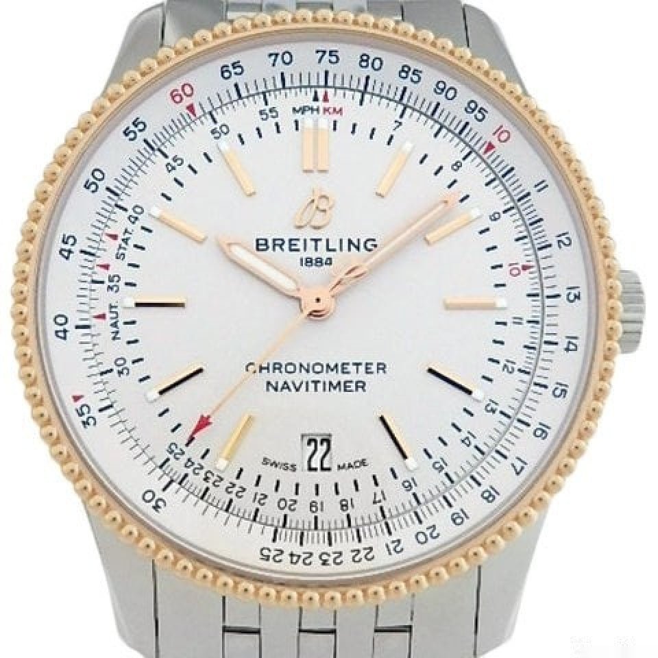 Breitling Navitimer Automatic 38mm Stainless Steel Mens Watch - A17325211G1A1 Watches Breitling   