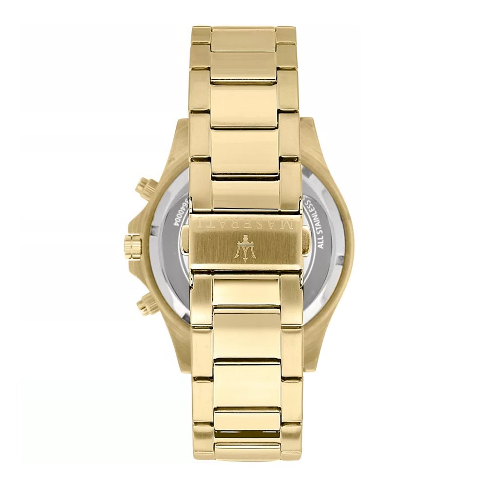 Maserati SFIDA Quartz Yellow Dial Gold Strap Watch For Men - R8873640005 Watches Maserati   