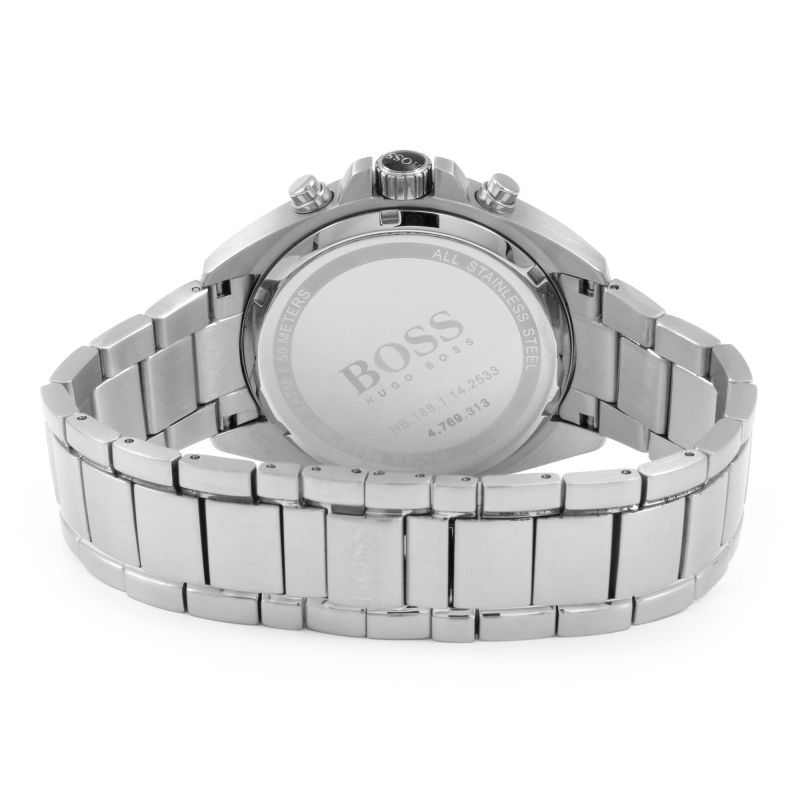 Hugo Boss Driver Black Dial Silver Steel Strap Watch for Men - 1512883 Watches Hugo Boss   