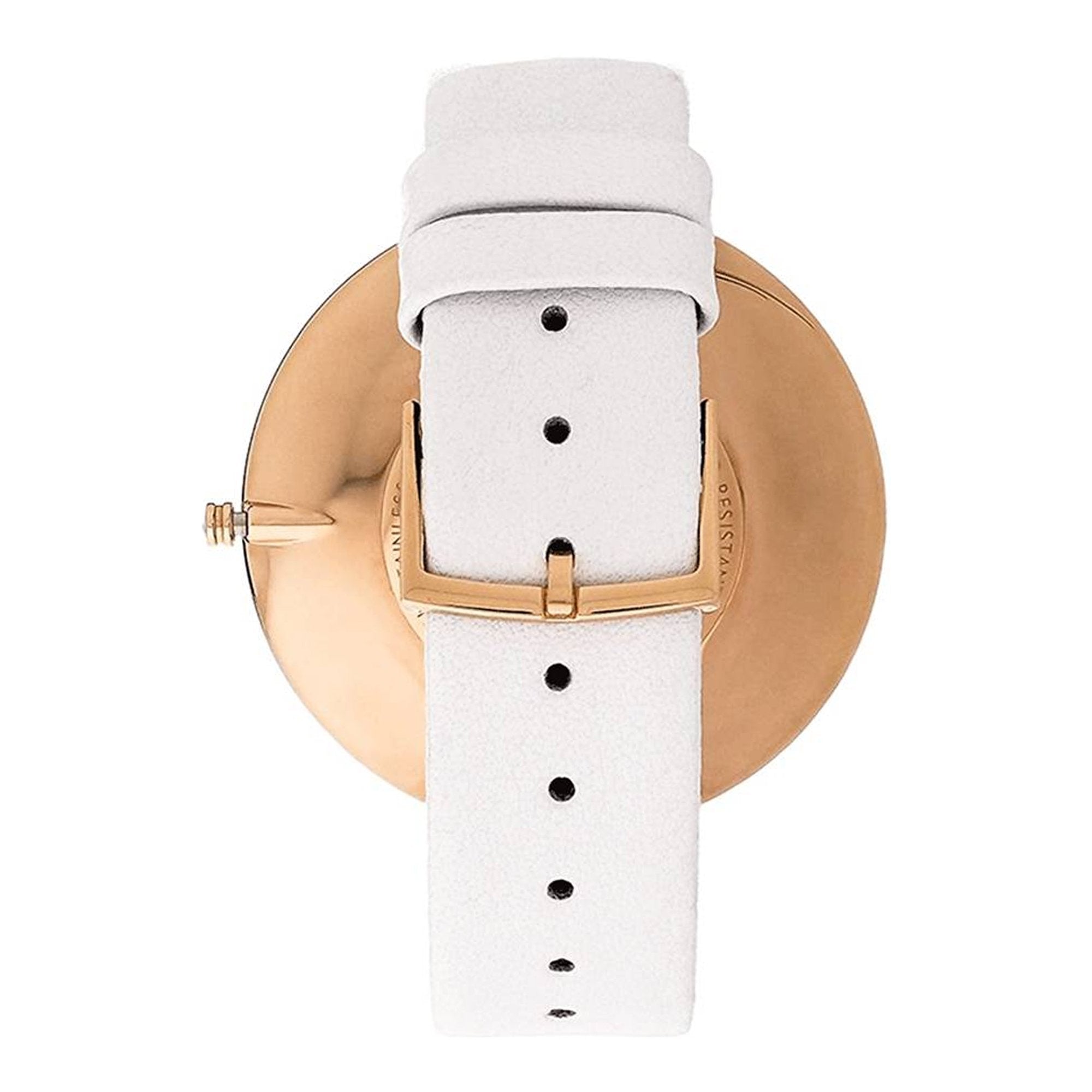 Calvin Klein Full Moon White Dial White Leather Strap Watch for Women - K8Y236L6 Watches Calvin Klein   
