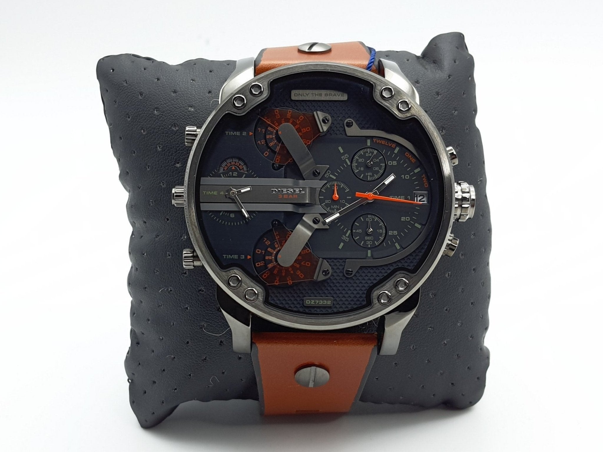 Diesel Mr Daddy 2.0 Black Dial Brown Leather Strap Watch For Men - DZ7332 Watches Diesel   