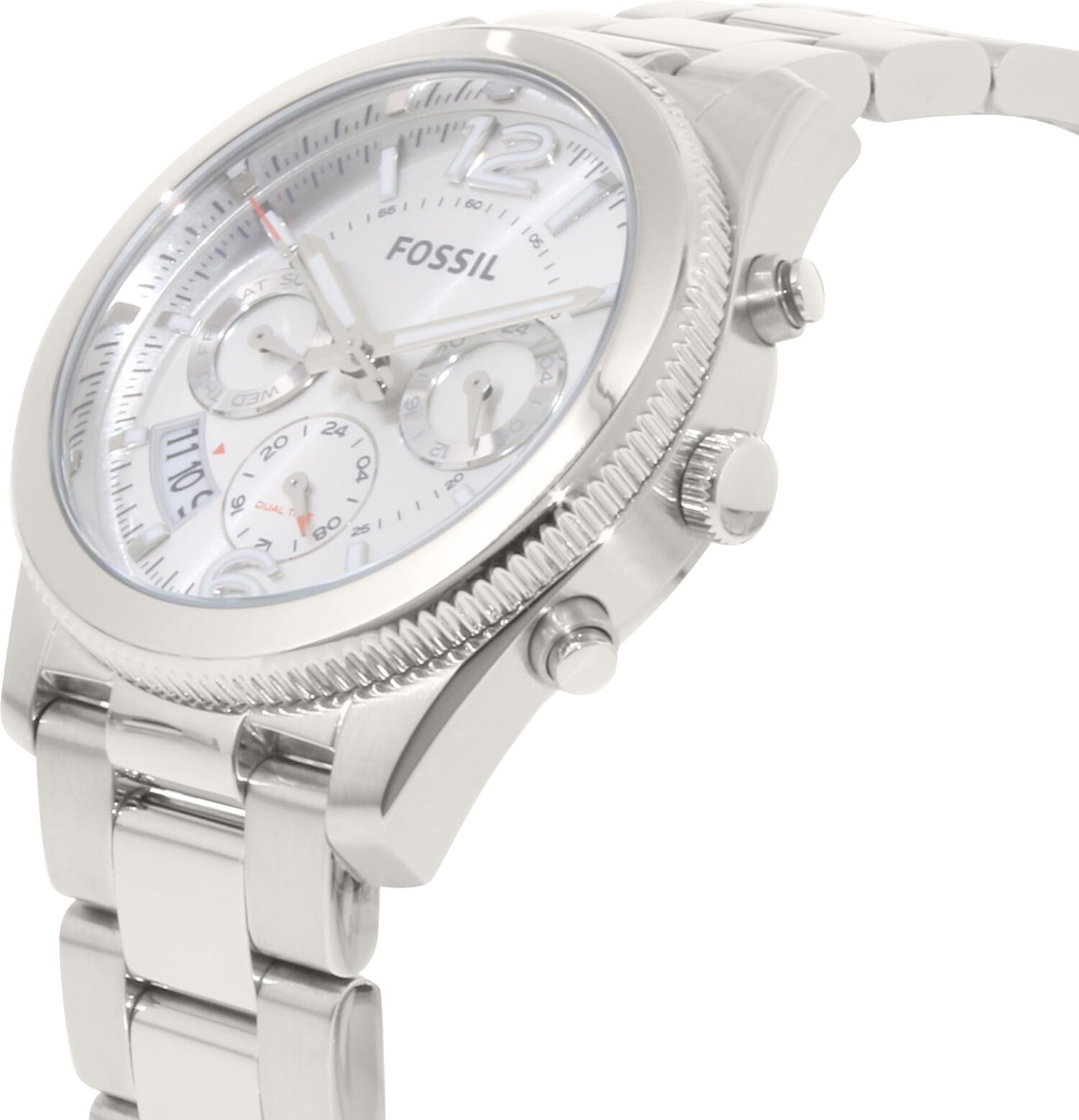 Fossil Boyfriend Multifunction Silver Dial Silver Steel Strap Watch for Women - ES3883 Watches Fossil   