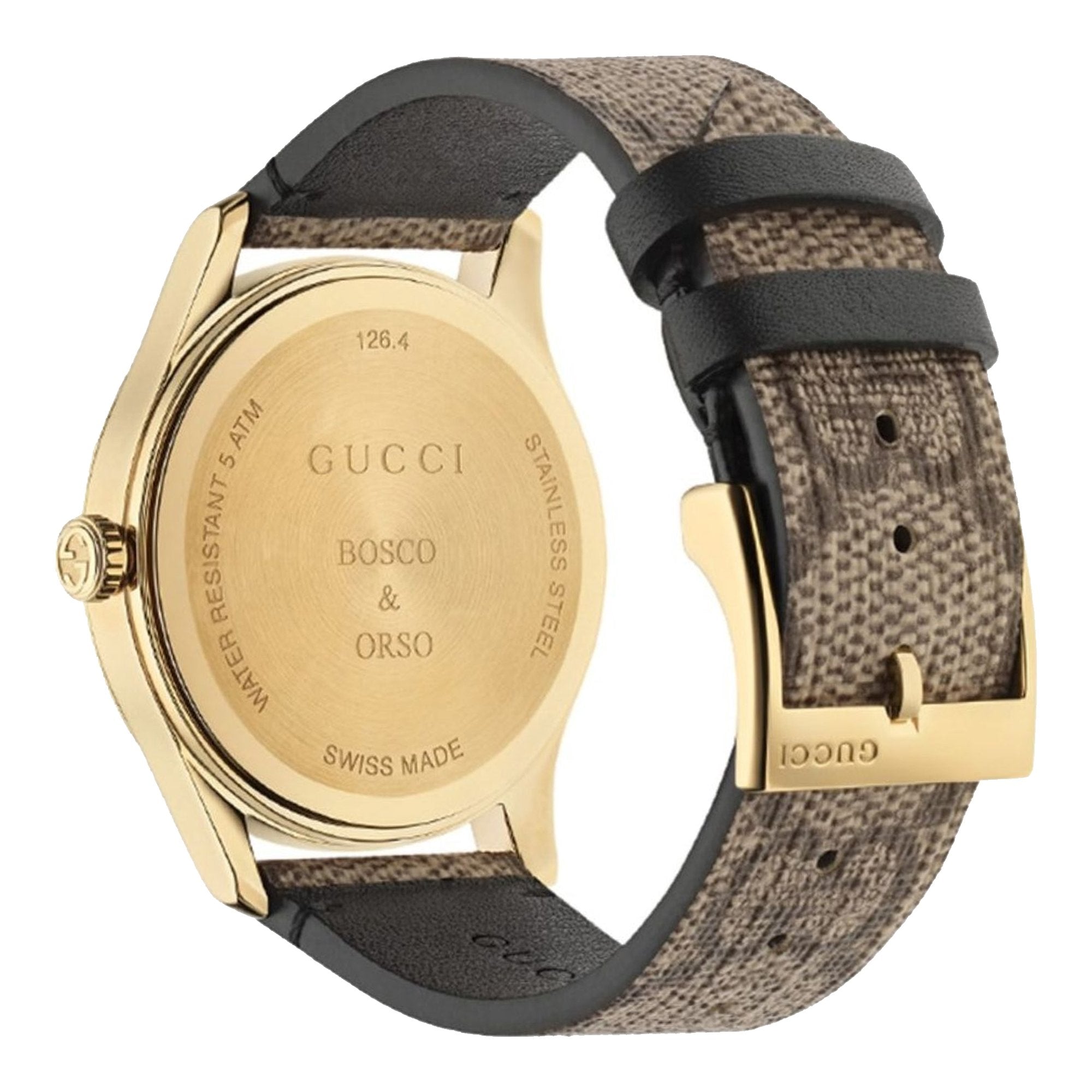 Gucci G Timeless Brown Dial Brown Leather Strap Watch For Women - YA1264056 Watches Gucci   