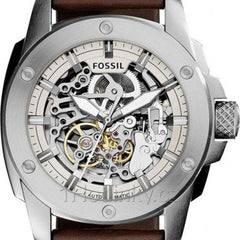 Fossil Modern Machine Automatic Skeleton White Dial Brown Leather Strap Watch for Women - ME3083 Watches Fossil   