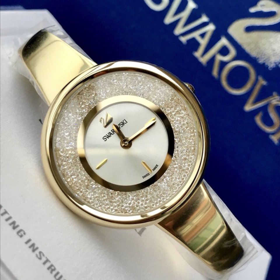 Swarovski Crystalline Bracelet White Dial Gold Steel Strap Watch for Women - 5269253 Watches Swarovski   