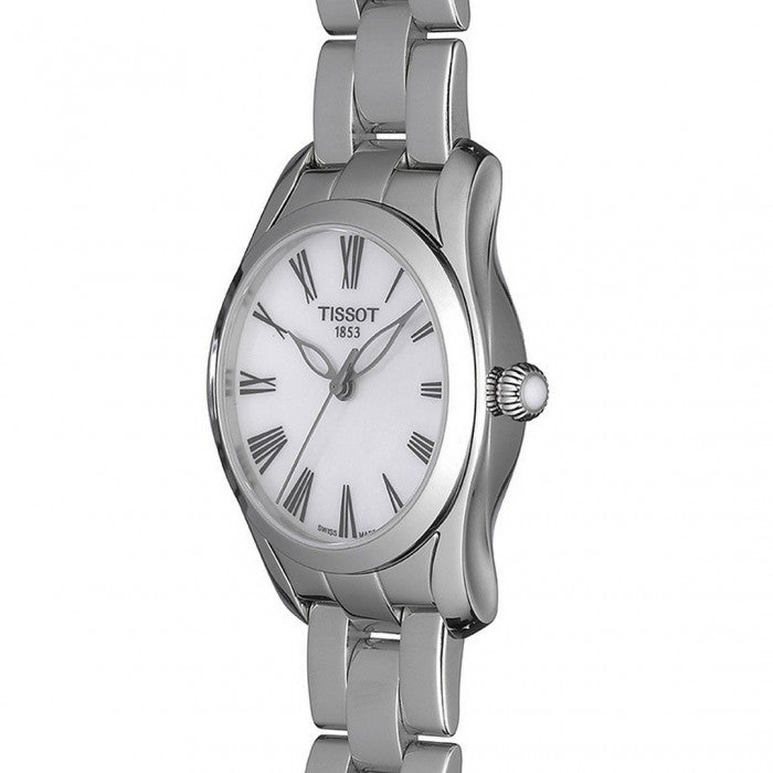 Tissot T Wave T Lady Mother of Pearl Dial Silver Steel Strap Watch For Women - T112.210.11.113.00 Watches Tissot   