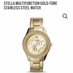 Fossil Stella Multifunction Gold Dial Gold Steel Strap Watch for Women - ES3589 Watches Fossil   