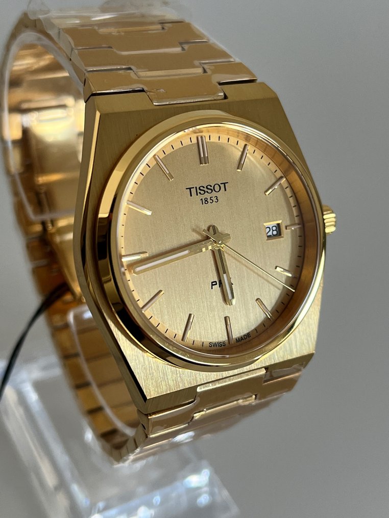 Tissot PRX 40mm Champagne Yellow Gold Tone Quartz Watch for Men - T137.410.33.021.00 Watches Tissot   