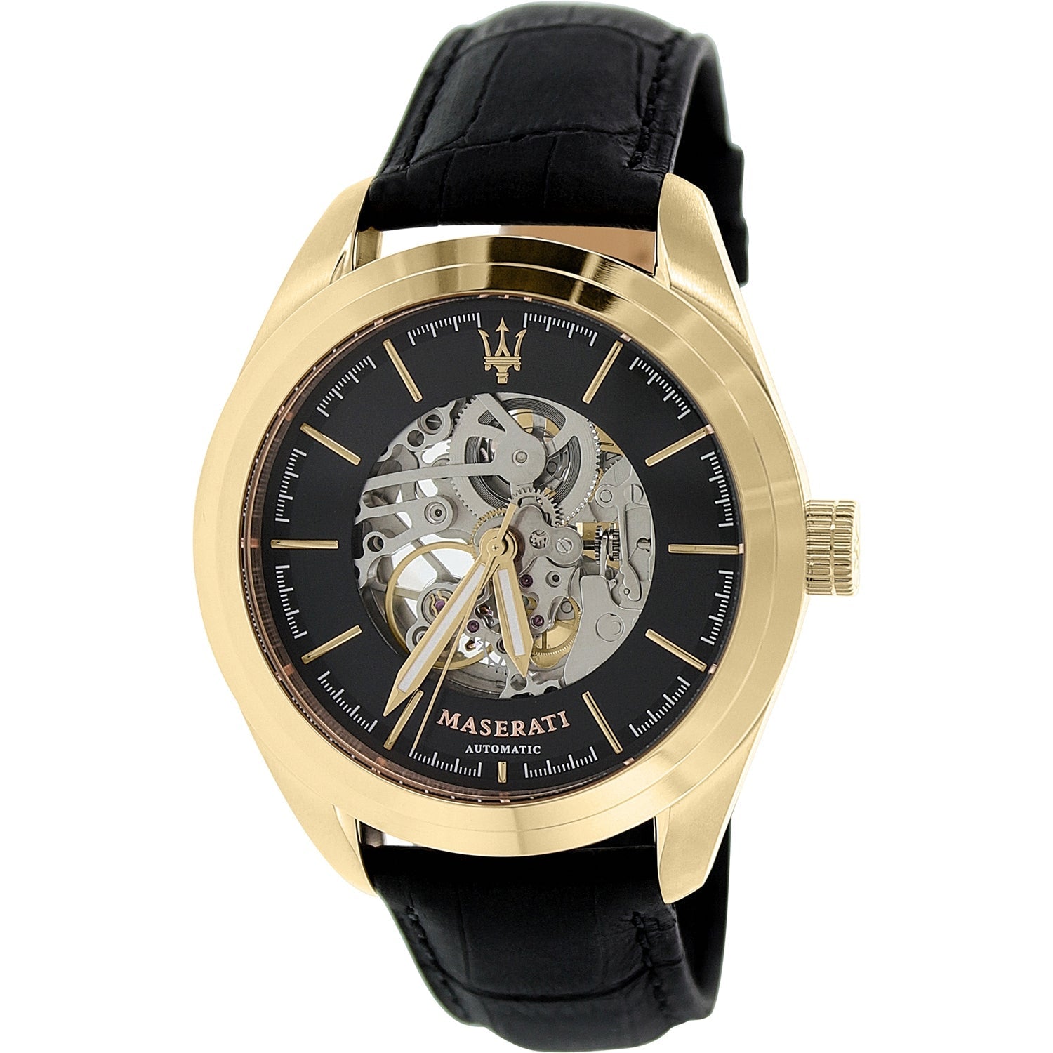 Maserati Traguardo Automatic Black Skeleton Dial Watch For Men - R8821112001 Watches Maserati   