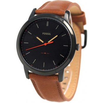 Fossil The Minimalist Black Dial Brown Leather Strap Watch for Men - FS5305 Watches Fossil   