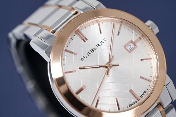 Burberry The City White Dial Two Tone Stainless Steel Strap Watch for Women - BU9006 Watches Burberry   