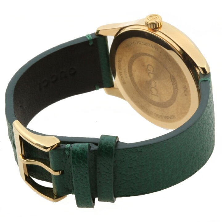 Gucci G Timeless Bee Green Dial Green Leather Strap Watch For Women - YA1264065 Watches Gucci   