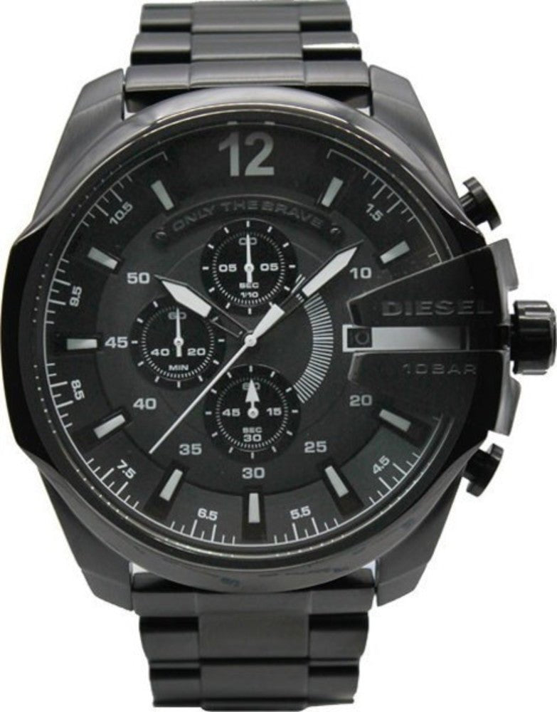 Diesel Mega Chief Chronograph Black Stainless Steel Watch For Men - DZ4283 Watches Diesel   