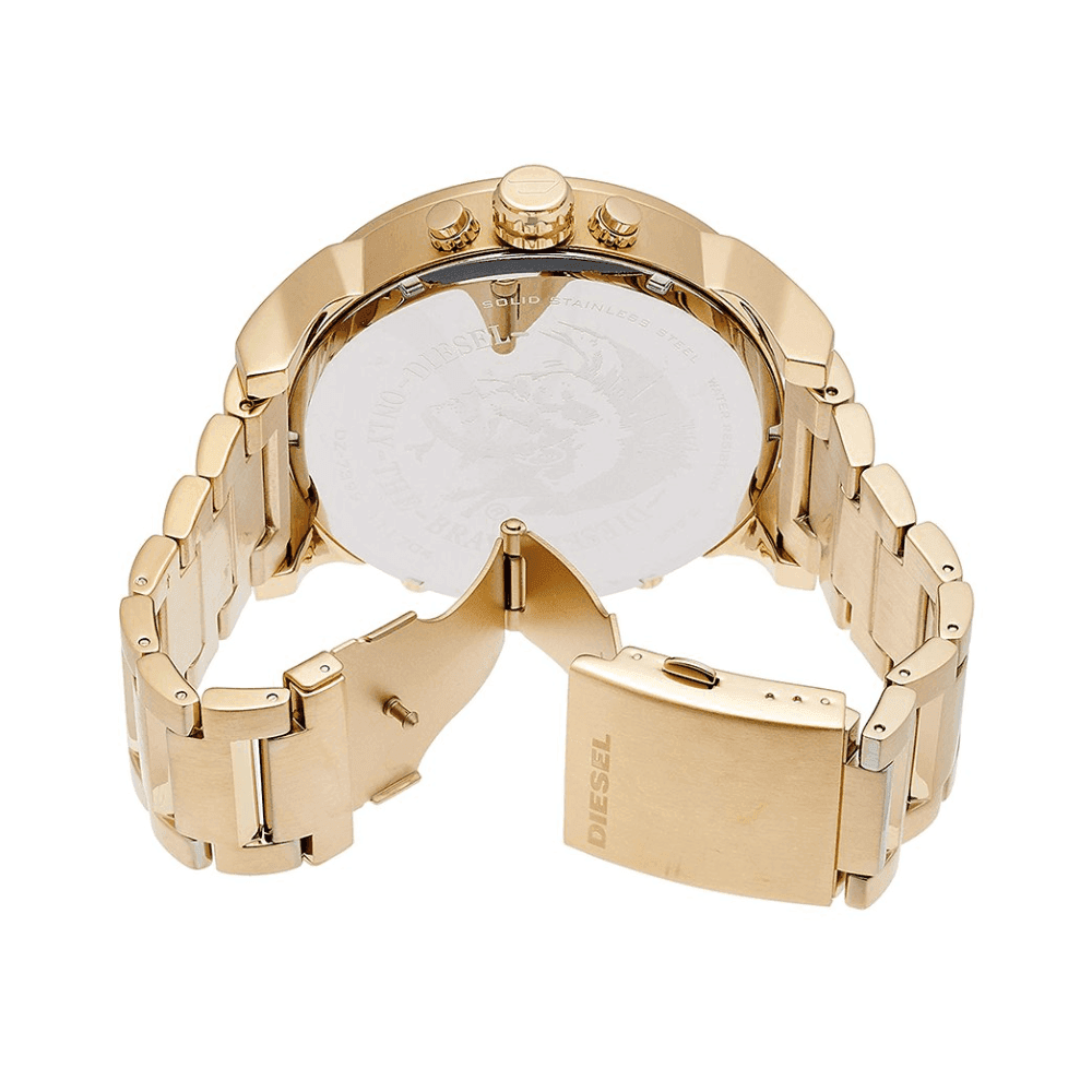 Diesel Mr Daddy 2.0 Gold Dial Gold Stainless Steel Watch For Men - DZ7399 Watches Diesel   