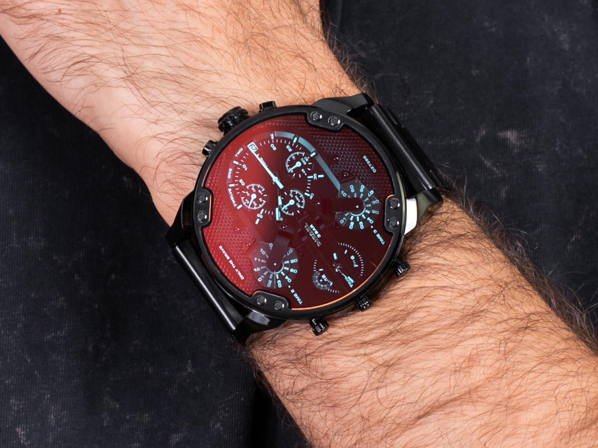 Diesel Mr Daddy 2.0 Black Dial Black Stainless Steel Watch For Men - DZ7395 Watches Diesel   