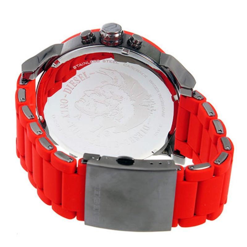 Diesel Mr Daddy 2.0 Black Dial Red Stainless Steel Watch For Men - DZ7370 Watches Diesel   