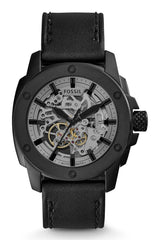 Fossil Modern Machine Automatic Skeleton Grey Dial Black Steel Strap Watch for Men - ME3134 Watches Fossil   