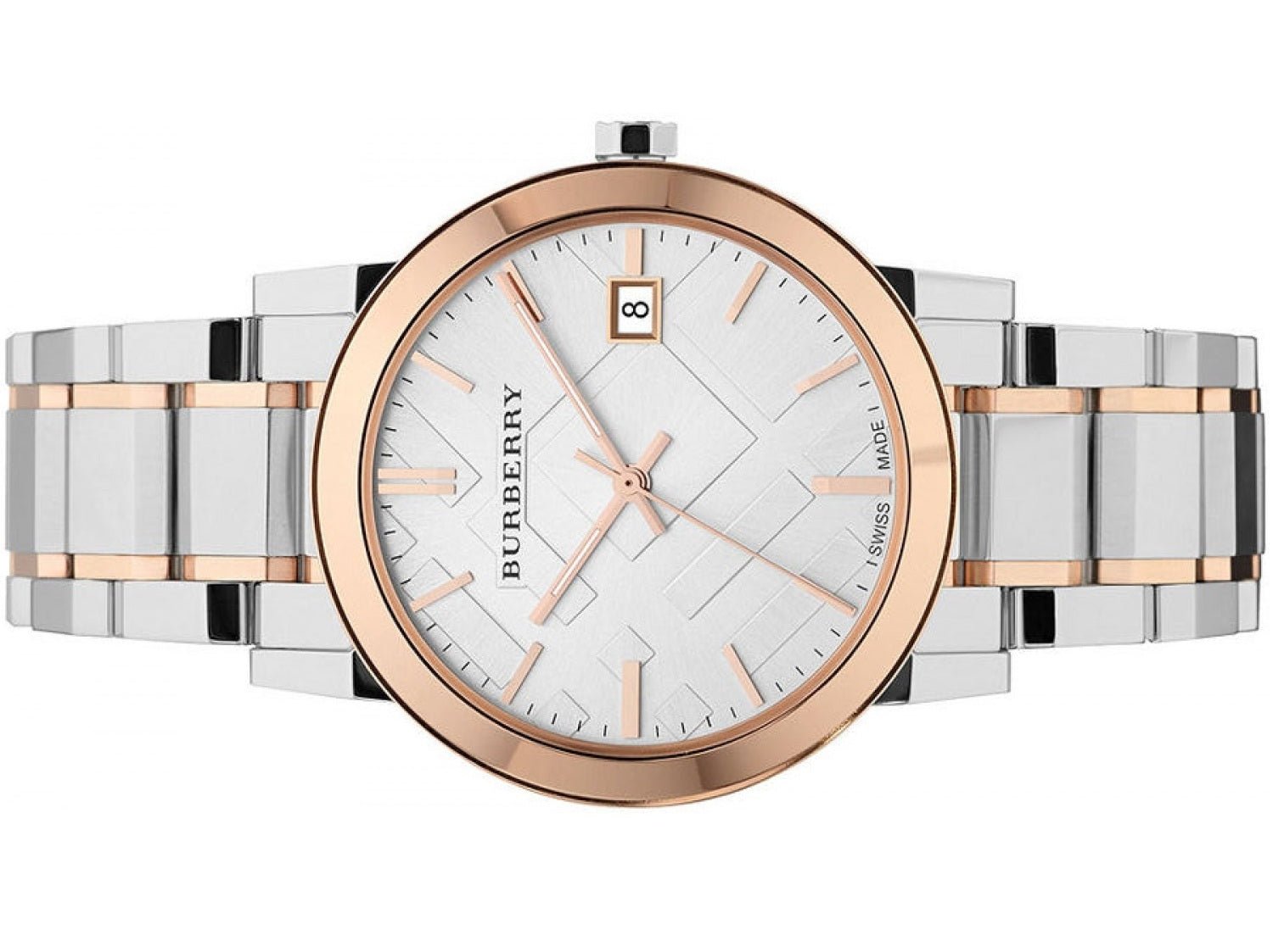 Burberry The City White Dial Two Tone Stainless Steel Strap Watch for Women - BU9006 Watches Burberry   