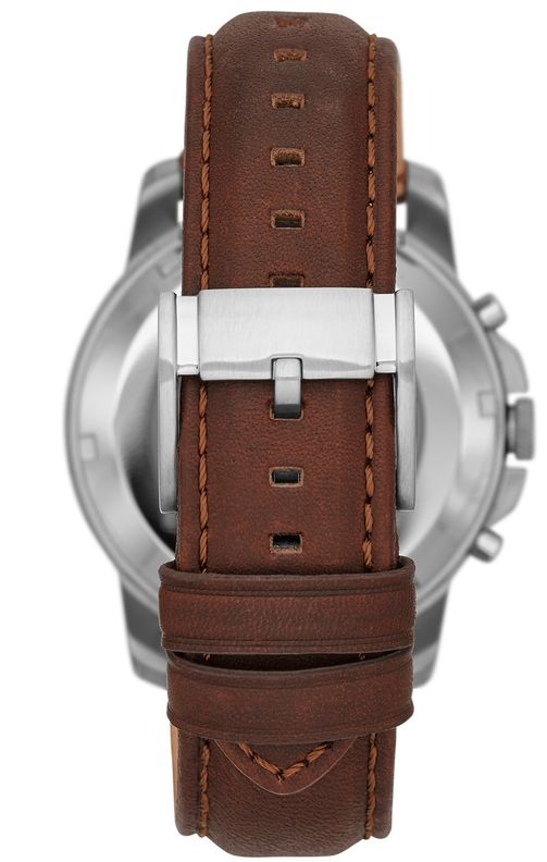 Fossil Grant Chronograph Cream Dial Brown Leather Strap Watch for Men - ME3122 Watches Fossil   