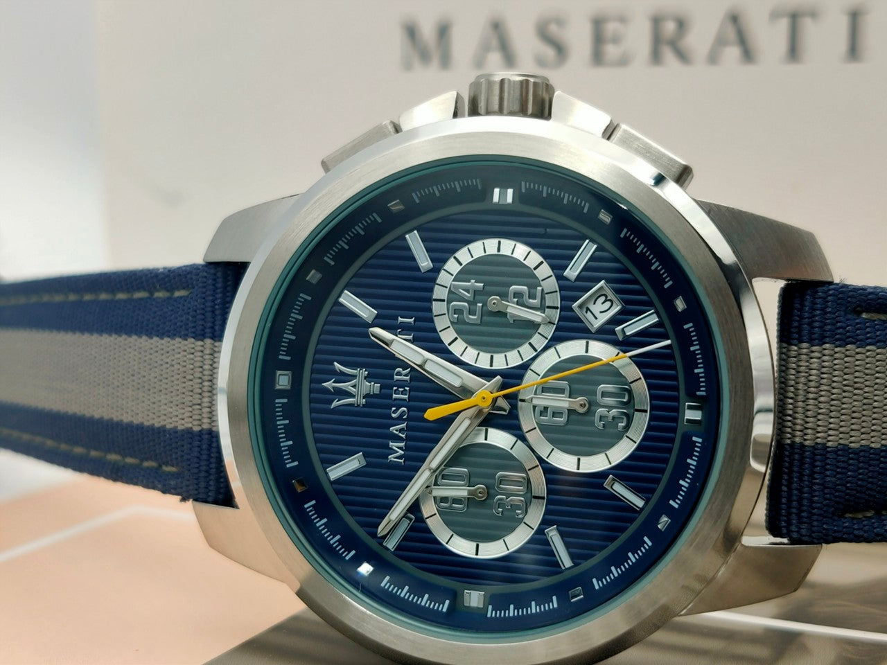 Maserati Royale 44mm Stainless Steel Fiber Strap Watch For Men - R8871637001 Watches Maserati   