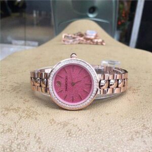 Swarovski Daytime Quartz Coral Dial Rose Gold Steel Strap Watch for Women - 5182250 Watches Swarovski   
