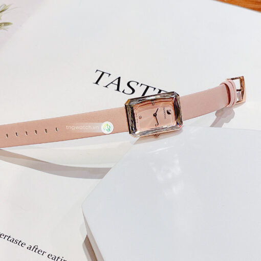 Swarovski Uptown Pink Dial Pink Leather Strap Watch for Women - 5547719 Watches Swarovski   