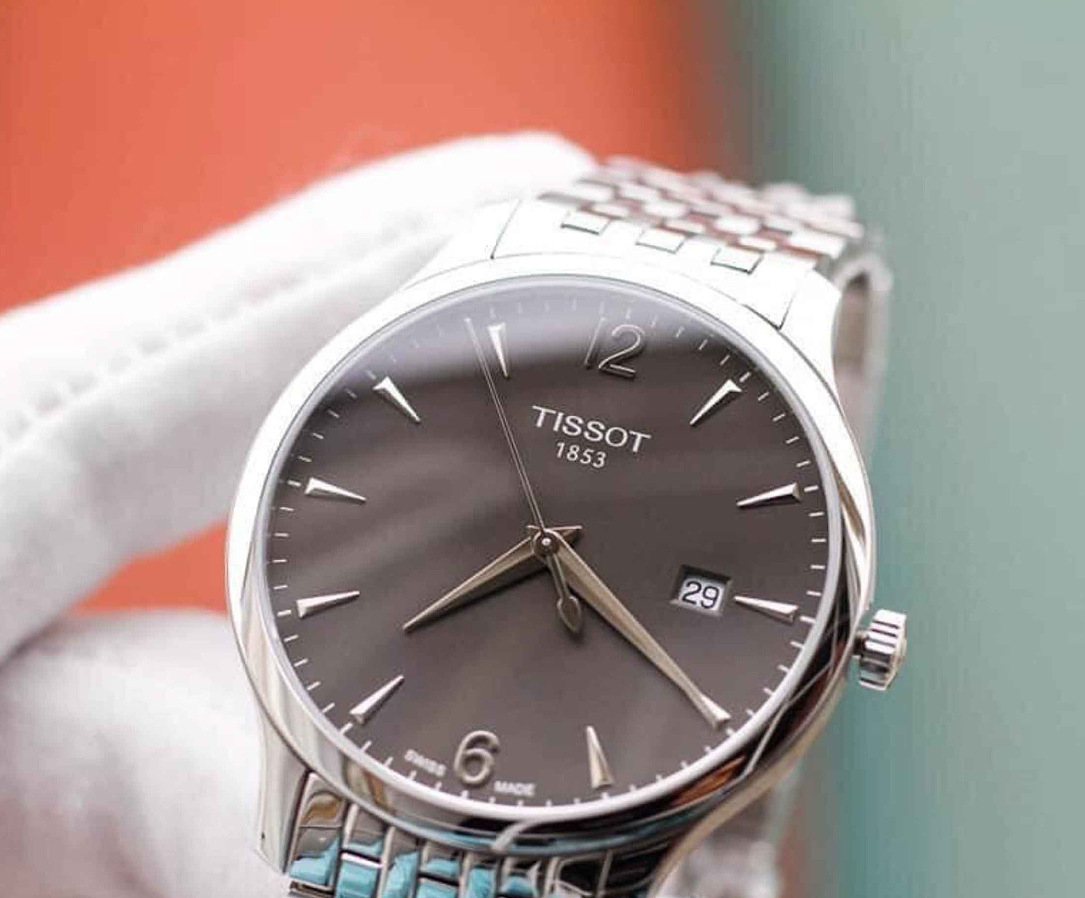 Tissot T Classic Tradition Grey Dial Stainless Steel Watch For Men - T063.610.11.067.00 Watches Tissot   