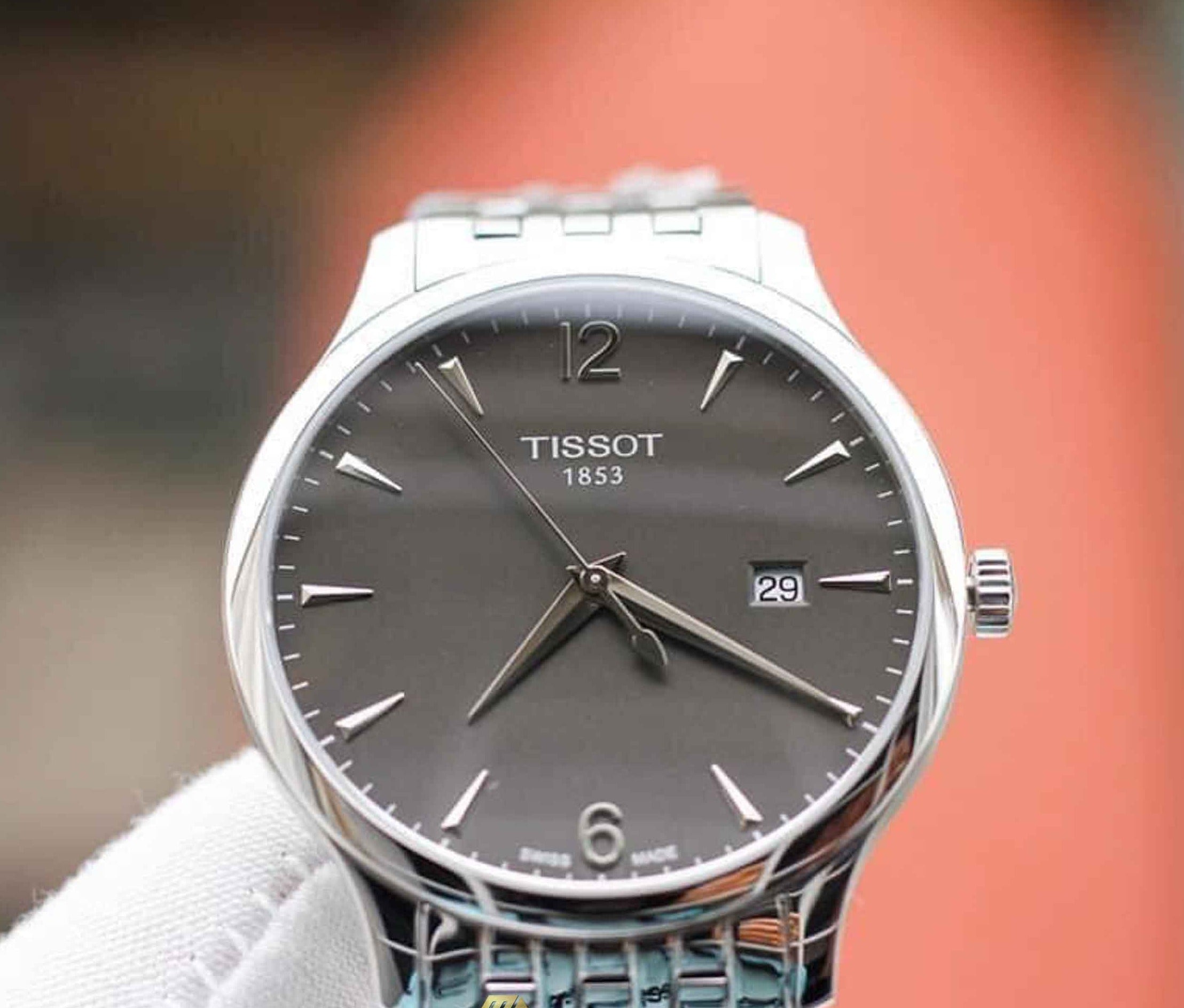 Tissot T Classic Tradition Grey Dial Stainless Steel Watch For Men - T063.610.11.067.00 Watches Tissot   