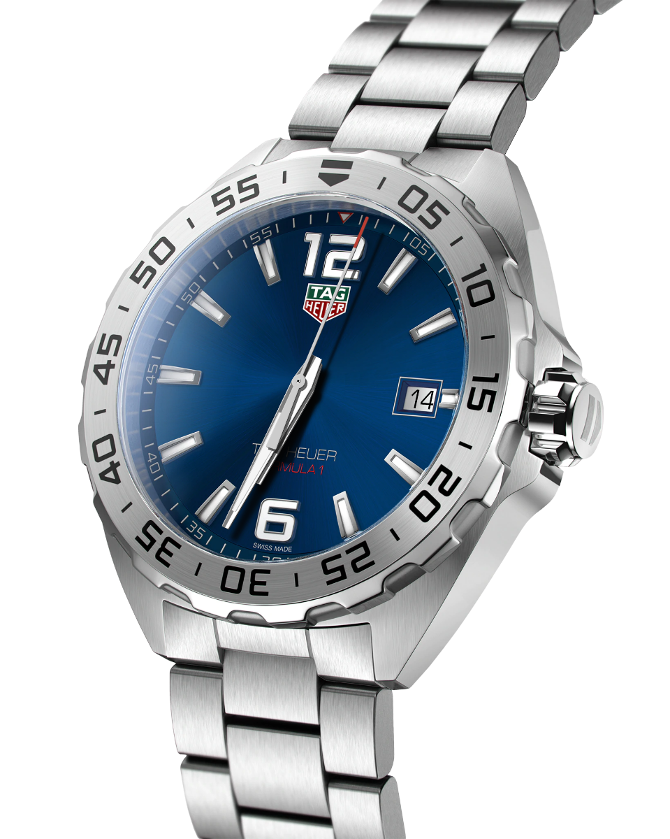 Tag Heuer Formula 1 Stainless Steel 41mm Blue Dial Silver Steel Strap Watch for Men - WAZ1118.BA0875 Watches Tag Heuer   