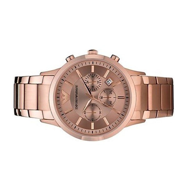 Emporio Armani Classic Rose Gold Chronograph Stainless Steel Watch For Men - AR2452 Watches Emporio Armani   