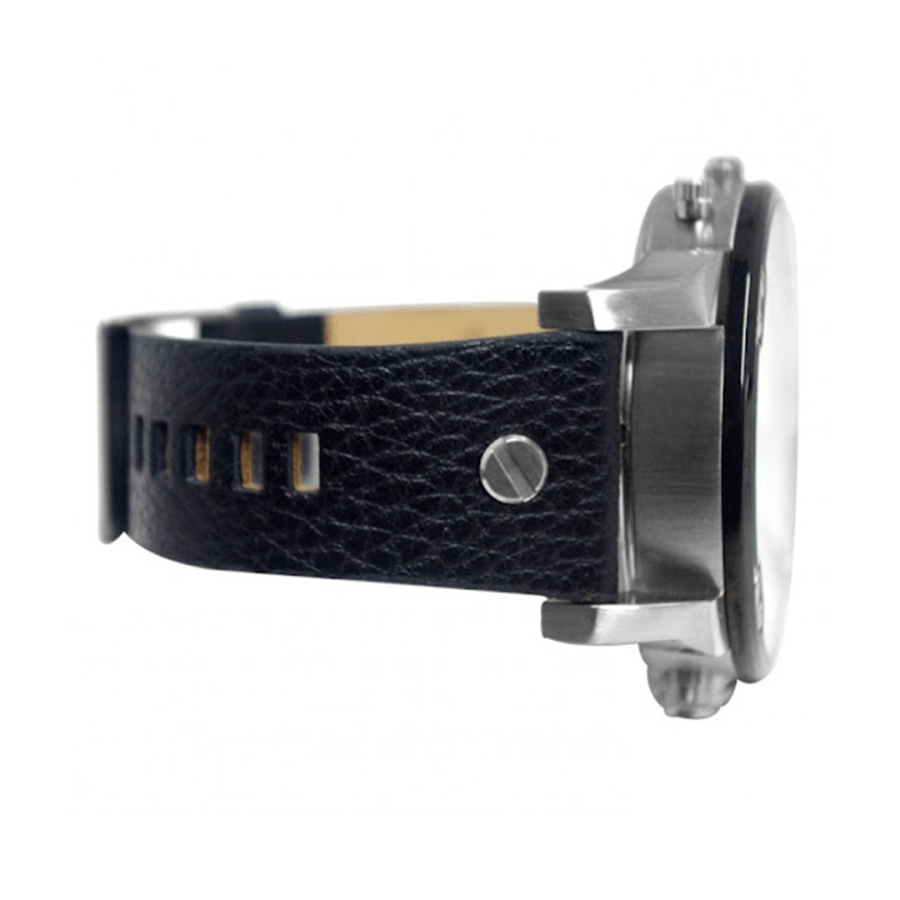 Diesel Mr Daddy Black Dial Black Leather Strap Watch For Men - DZ7313 Watches Diesel   