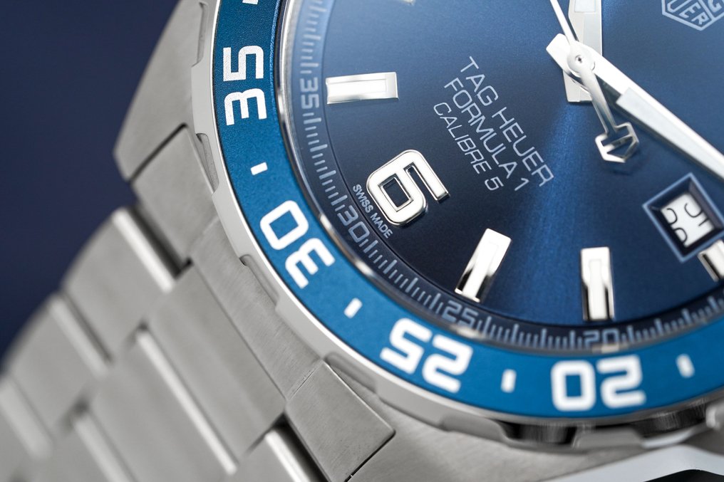 Tag Heuer Formula 1 Bucherer Blue Edition Blue Dial Silver Steel Strap Watch for Men - WAZ2015.BA0842 Watches Tag Heuer   