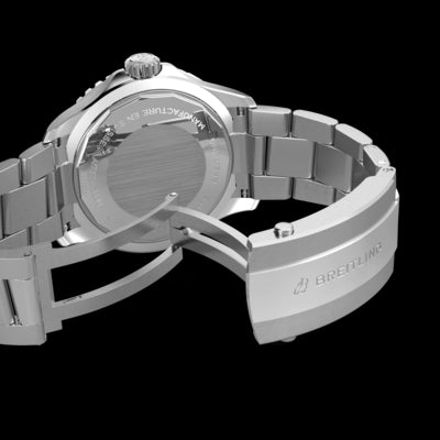 Breitling Superocean Automatic 42mm Blue Dial Silver Steel Strap Watch for Men - A17375E71C1A1 Watches Breitling   