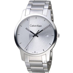 Calvin Klein City Chronograph White Dial Silver Steel Strap Watch for Men - K2G2G14X Watches Calvin Klein   