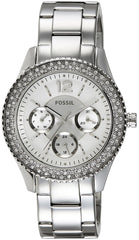 Fossil Stella Silver Dial Silver Steel Strap Watch for Women - ES3588 Watches Fossil   