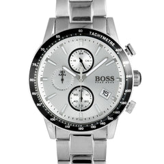 Hugo Boss Rafale Competitive Sport Silver Dial Silver Steel Strap Watch for Men - 1513511 Watches Hugo Boss   