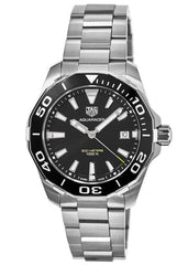 Tag Heuer Aquaracer Black Dial Silver Steel Strap Watch for Men - WAY111A.BA0928 Watches Tag Heuer   