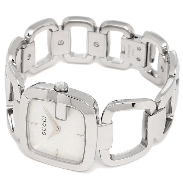 Gucci G-Class Mother of Pearl Dial Silver Steel Strap Watch For Women - YA125404 Watches Gucci   