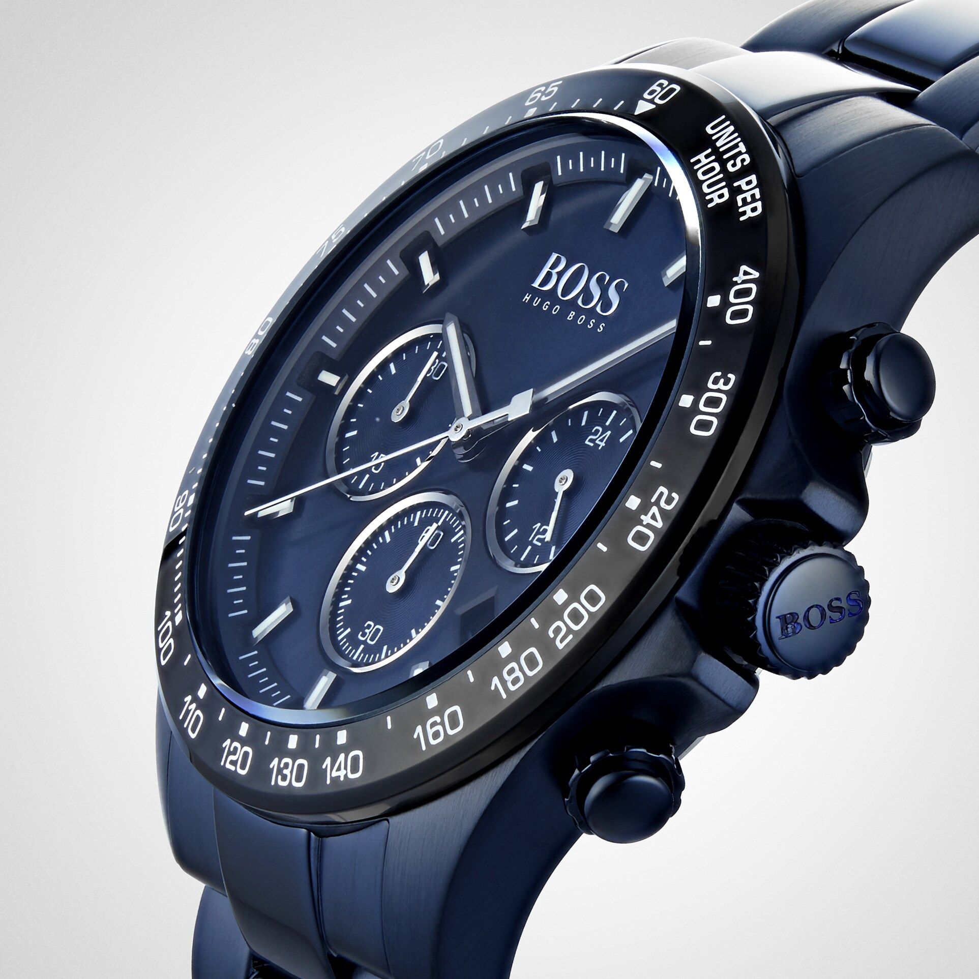 Hugo Boss Hero Sport Lux Blue Dial Blue Steel Strap Watch for Men - 1513758 Watches Hugo Boss   