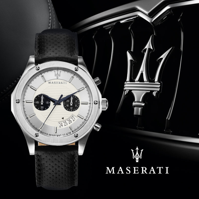 Maserati Circuito Chronograph Analog White Dial Men's Watch  - R8871627005 Watches Maserati   