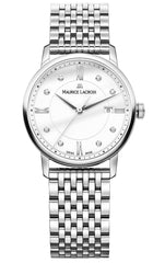 Maurice Lacroix Eliros Date White Dial Silver Steel Strap Watch for Women - EL1094-SS002-150-1 Watches Maurice Lacroix   