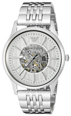 Emporio Armani Meccanico Silver Skeleton Dial Stainless Steel Watch For Men - AR1945 Watches Emporio Armani   