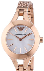 Emporio Armani Chiara Analog White Dial Rose Gold Stainless Steel Strap Watch For Women - AR7329 Watches Emporio Armani   