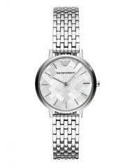 Emporio Armani Mother of Pearl Dial Silver Stainless Steel Watch For Women - AR11112 Watches Emporio Armani   