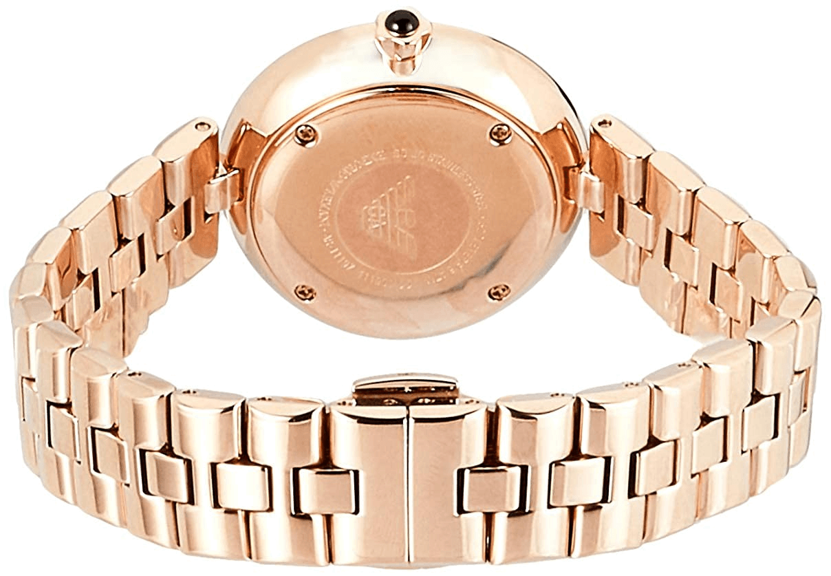 Emporio Armani Arianna Black Dial Rose Gold Stainless Steel Watch For Women - AR11197 Watches Emporio Armani   