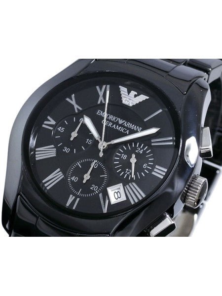 Emporio Armani Valente Chronograph Black Ceramic Watch For Men - AR1400 Watches Emporio Armani   