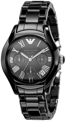 Emporio Armani Black Ceramic Dial Ceramic Strap Watch For Women - AR1401 Watches Emporio Armani   