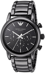 Emporio Armani Luigi Chronograph Black Dial Black Stainless Steel Watch For Men - AR1507 Watches Emporio Armani   